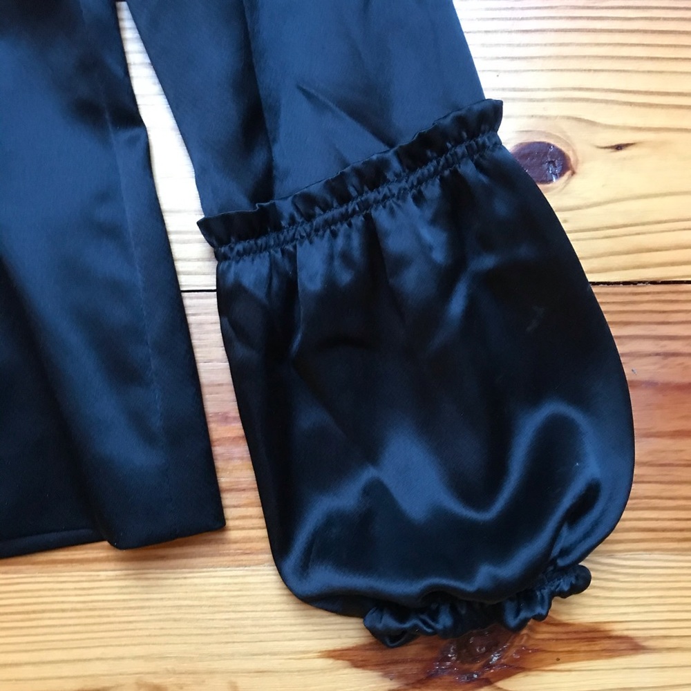Worth Black Satin Flare Sleeve Jacket, EUC, 4 - Picture 13 of 13